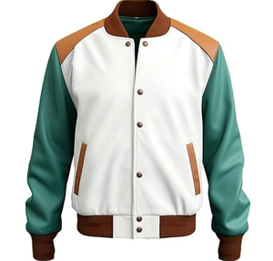 Esprit Bomber Pilot Jacket en 100% Cuero de oveja genuino High Street Slim Fit Cremallera Invierno Transpirable Viscos Forro Rib Collar - Product Image 3