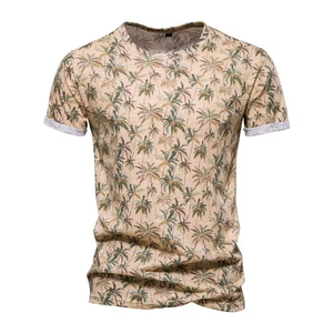 Camiseta Sublimada de Corte Regular para Hombre, Impresión Personalizada, Transpirable, Ropa Casual de Verano, Última Moda, Venta al Por Mayor OEM - Product Image 1