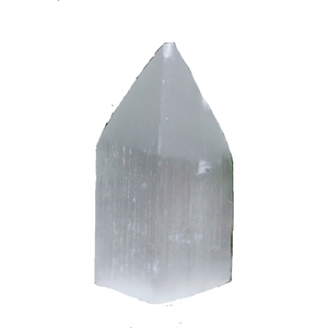 Base de corte de punta de selenita de alta calidad, punto de cristal, Belleza Natural curativa, es un maestro perfecto para la decoración del hogar o la oficina - Product Image 1