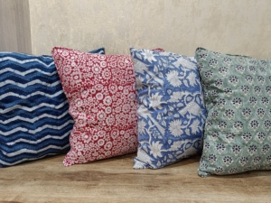 Funda de cojín Timberland con estampado de bloque de mano real, 100% algodón, Parte delantera trasera, ambos impresos para uso doméstico - Product Image 5