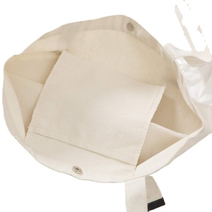 Shopping personnalisé sac en toile réutilisable robuste beige grand sac fourre-tout en coton durable avec logo personnalisé écologique - Product Image 4