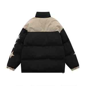 <b>Streetwear</b> Nylon Quilted Down Parkas <b>Y2K</b> Winter Cotton Patchwork Embroidery Padded Warm Loose Puffer Jacket - Product Image 4