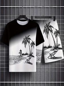 Conjunto de Pantalones Cortos Estampados para Hombre, Transpirables, 100% Algodón, de Alta Calidad, Ropa Casual a la Moda - Product Image 3