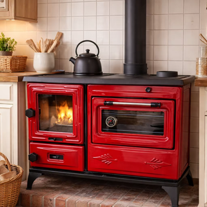 Poêle à bois en fonte avec four – Élégance classique, confort moderne - Product Image 1