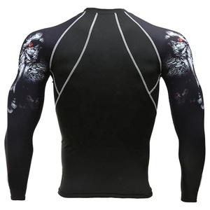 เสื้อ rashguard ของผู้ชายที่มีรูปร่างกำหนดเองระบายอากาศได้แขนยาวขนาดใหญ่พิเศษเสื้อแรชการ์ดพิมพ์โลโก้ตามสั่ง - Product Image 3