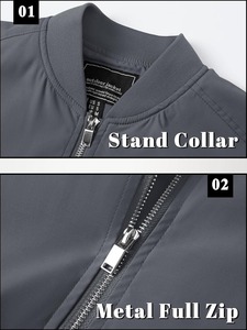 แจ็คเก็ตบอมเบอร์มีโลโก้ออกแบบได้ตามต้องการแจ็คเก็ตแบบนิ่มสำหรับยิม - Product Image 2