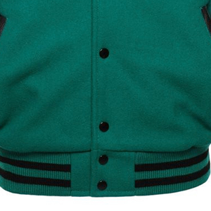 Chaqueta de Béisbol de Lana 100% y Cuero Genuino y Original, Transpirable, con Capucha y Bolsillos, para Hombre, para Verano e Invierno - Product Image 3