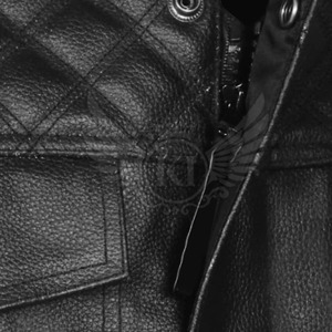 2024 gilet en cuir respirant à la mode conception supérieure personnalisée avec décoration de poche imprimer bonne qualité sans manches vêtements d'hiver - Product Image 3