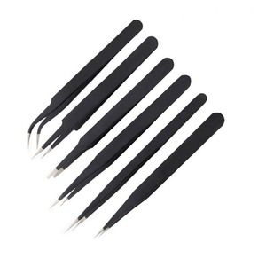 ชุดปากคีบขนตาปลอม,แหนบต่อขนตาสีดำแบบมุมชุดแหนบพลาสมาสีดำรุ่นใหม่ - Product Image 6
