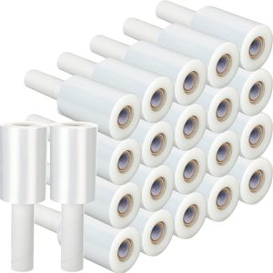 store Transparent 5 inch 80 gauge industrial shrink film shrink mini <b>wrap</b> r pallet <b>wrap</b> <b>stretch</b> film plastic <b>wrap</b> with dispense - Product Image 5