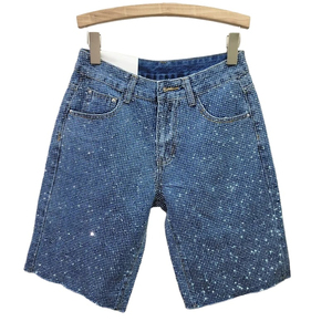 Derniers modèles de shorts à strass pour hommes de haute qualité 100% coton délavé au soleil motif solide sportif teint uni séchage rapide Streetwear - Product Image 1