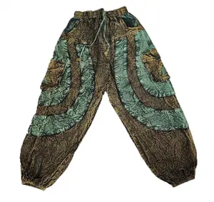 Hot Patchwork Trousers Stonewash Hippie Pants Mens Womens Harem Hippy Pant Men Baggy Stretch Waist Gypsy Hippy Trouser GC-AP-589