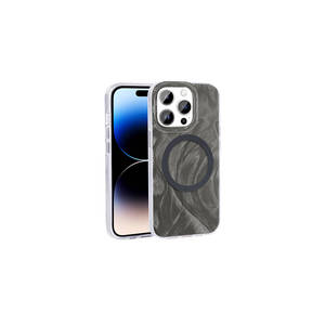 Coque de protection Netzy pour iPhone 14 Pro, gris luxe, compatible MagSafe, en silicone, finition peinture brossée, palette SAFA, givrée - Product Image 4