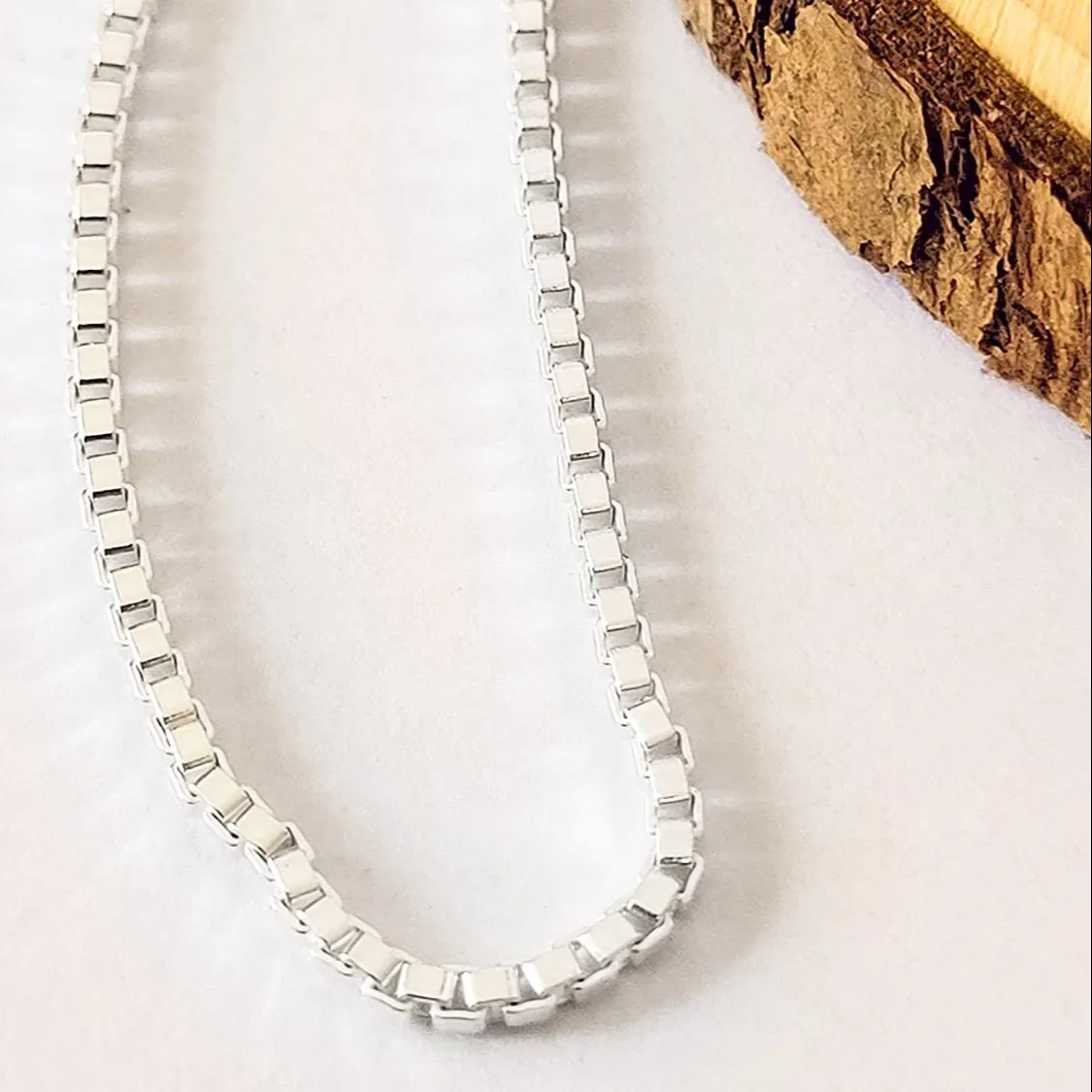 925 Sterling Silver Box Chain 1mm 2mm 3mm 4mm 16 18 20 22 24 inches Long with Spring Lobster and Fish Clasp Wholesale
