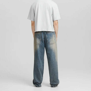 OEM Service Good High Quality Custom Logo Hot-Selling Plus Size <b>Men</b> <b>Jeans</b> <b>Wide</b> <b>Leg</b> Vintage <b>for</b> Sale Washed/Man <b>Jean</b> - Product Image 6