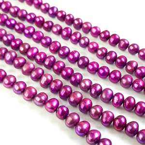 Cuentas Redondas de Perlas de Agua Dulce Rosa Intenso de 8-9 mm, Cuentas de Perlas Rosas Naturales de Gran Tamaño para Hacer Joyas, Diseño de Pulseras y Collares - Product Image 2