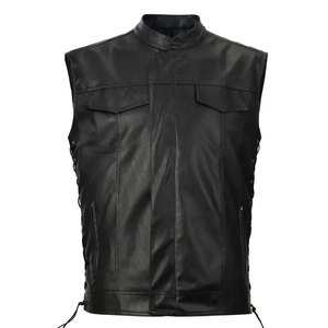 Gilet en cuir pour homme personnalisé, gilet sans manches en cuir de haute qualité et durable pour les voyages et le port quotidien - Product Image 2