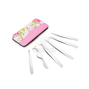 Kit de pince à épiler pour extension de cils avec design ergonomique pour une utilisation confortable Kit de pince à cils de haute qualité idéal - Product Image 1