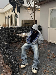 Printemps surdimensionné sweats à capuche réversibles hommes luxe Designer vêtements à capuche avec doublure à carreaux sweat Streetwear 2025 - Product Image 3