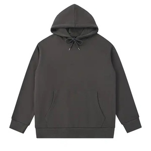 Custom Logo Oversized Sweatshirts Pullover Blank <b>Plain</b> Hoodies Unisex High Quality 100% Cotton Fleece Men Custom <b>Hoodie</b> - Product Image 3