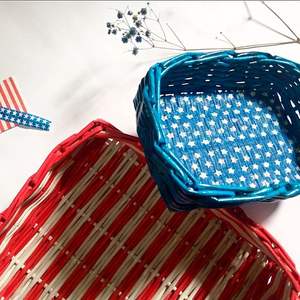 Paniers de rangement faits main avec une variété de motifs inspirés du drapeau américain, panier de rangement au meilleur prix - Product Image 4