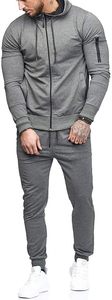 Moda para hombre Gym Wear Chándal Invierno Jogger Conjunto de dos piezas Traje de entrenamiento Traje deportivo - Product Image 3