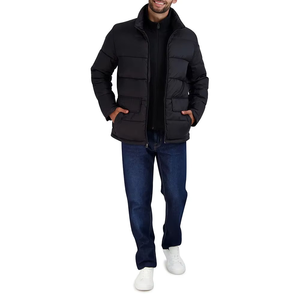 New Style Customized Hooded Bubble Jacket Men High Quality Wholesale Custom Front Design Winter Ready 100% Nylon <b>Canvas</b> - Product Image 2