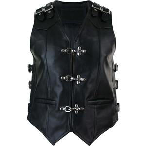 Chaleco de Cuero Negro para Mujer, Nuevo, Moderno, Personalizado, Transpirable, Formal de Invierno, con Cierre de Cremallera en la Parte Trasera - Product Image 1