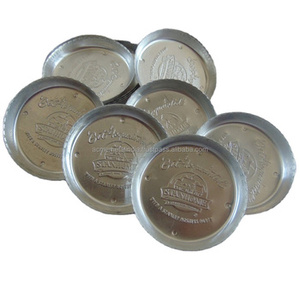 Sous-verres de luxe de qualité ronde grise en acier inoxydable pour thé et café Sous-verres de cuisine en gros à vendre durables et élégants - Product Image 1