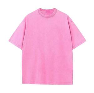 Camiseta de manga corta con cuello redondo lavado Vintage para hombre de verano Fabricantes Venta al por mayor 100% algodón Logotipo personalizado Diseño Camiseta en blanco - Product Image 4