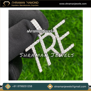 Elegant 925 Sterling Silver 1.96 CT Moissanite Pendant Charm Custom <b>Letter</b> Name High Quality VVS for Men Women Hip Hop Style GIA - Product Image 3