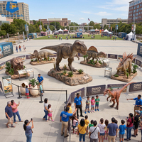 Festival de la ville préhistorique à grande échelle avec dinosaures animatroniques et activités familiales