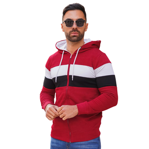 Men Red <b>White</b> Black <b>Zip</b> Hoodies Stylish Streetwear Fleece 100% Casual Winter Moisture Wicking Breathable Pocket Outdoor - Product Image 6