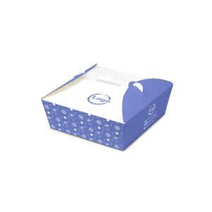 Boîtes mod. Col en carton avec poignée 12x15x7 cm blanc - Personnalisé - Product Image 1