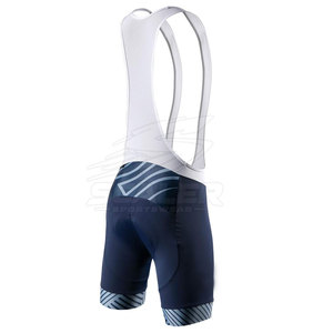 Cuissard de cyclisme athlétique respirant et extensible dans quatre directions, en Spandex/Polyester, avec bretelles en maille absorbant les chocs - Product Image 2