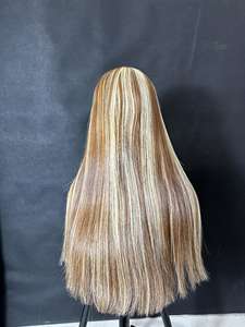 ผมแท้ธรรมชาติอินเดียแบบหยักศก 24 นิ้ว คุณภาพสูง พรีเมียม เวอร์จิ้น ต่อผมแบบเครื่องเย็บสองชั้น สีดำ แบบเส้นเดียว - Product Image 2