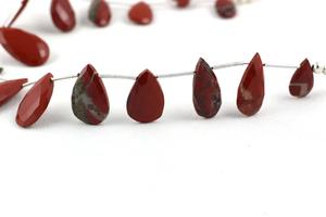 Collier de bijoux de mode faits à la main avec des pierres précieuses de jaspe rouge naturel de 11 pouces en forme de poire 8x15-11x29 MM cadeau mignon pour les femmes - Product Image 4