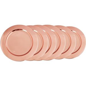 Venta directa de fábrica Juego de posavasos de cobre hecho a mano Diseño martillado Hecho de cobre puro con mesa decorativa de forma redonda - Product Image 6