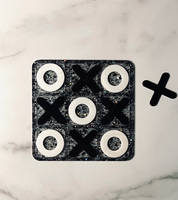 Tic Tac Toe et Solitaire 2in1 en résine époxy faits à la main Jeu d'intérieur pour enfants Vente chaude Artisanat naturel
