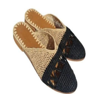 Vente en gros de pantoufles et sandales marocaines faites à la main en raphia, chaussures tissées écologiques pour femmes et hommes, commande en gros, fournisseur direct - Product Image 3