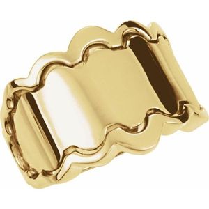 Stuller Freeform Fashion <b>Ring</b> 5362:29072P Gold Plated Copper Number Shape <b>Resizable</b> Inlay with Claw Setting Gift - Product Image 1