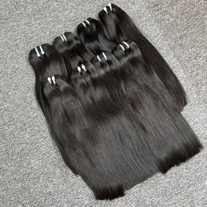Vente en gros de haute qualité 100% extensions de cheveux humains bruts vietnamiens vierges trame droite naturelle en 44 + couleurs claires - Product Image 5