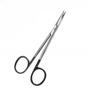 Ciseaux professionnels de haute qualité Super Cut Sharp Iris droit rond Patren 10.5cm en acier inoxydable argent avec finition noire - Product Image 6