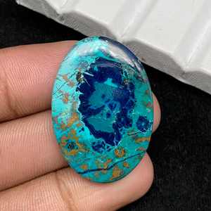 Azurite de qualité supérieure, cabochon ovale Shatt Kite, Azurite attrayante, 40 carats, pierres semi-précieuses, taille calibrée, en vrac, OEM - Product Image 3
