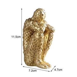 Résine penseur Style abstrait Sculpture Statue décor à la maison Accents Figurines à collectionner bureau étagère bureau Sculpture décor - Product Image 4