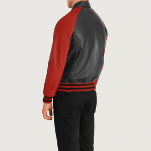 Premium Varsity Bomber Chaquetas para hombre-Cierres de cremallera Estilo retro Urban Casual Look Cozy High-Quality Streetwear Design OEM - Product Image 2