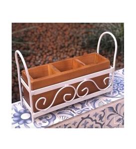 Soporte para utensilios de madera de 3 secciones, soporte para cubiertos de madera de calidad creativa, soporte de almacenamiento para cubiertos de diseño antiguo a un precio asequible - Product Image 5