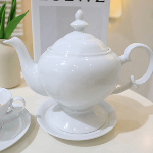 Ensemble de service en porcelaine de jasmin ensemble de cadeau de thé en céramique de luxe avec un design minimaliste européen pour les événements hospitalité en gros - Product Image 3