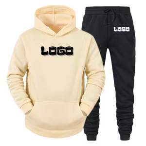 Survêtements de sport unisexes élégants, ensemble deux pièces, jogging, survêtements, imprimé délavé à l'acide, 100% coton, personnalisable, OEM, vente en gros - Product Image 2