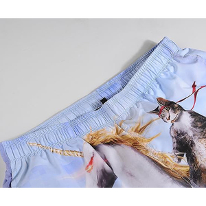 Short Cargo Taille Moyenne pour Homme, Marque Privée Décontracté, Tissu Sweat Devant Logo Sublimation Motif Solide Design - Product Image 2